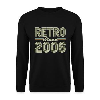 Rétro Depuis 2006 Vintage Cadeau d Anniversaire - Sweat-shirt Unisexe - noir - Devant - Alina (178cm) & Michal (187cm)