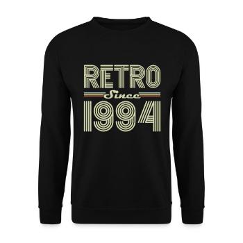 Rétro Depuis 1994 Vintage Cadeau d Anniversaire - Sweat-shirt Unisexe - noir - Devant - Alina (178cm) & Michal (187cm)
