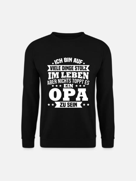ich bin stolz wie ein Opa - Unisex Pullover - Schwarz