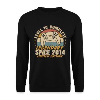Level 10 Complete Legendary since 2014 - Unisex Sweatshirt - black - Front - Alina (178cm) & Michal (187cm)