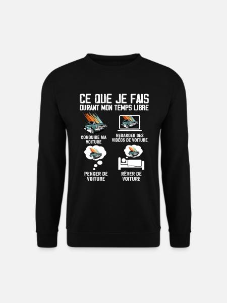 Voiture Cadeau Fan De Voiture - Voiture vintage - Sweat-shirt Unisexe - noir