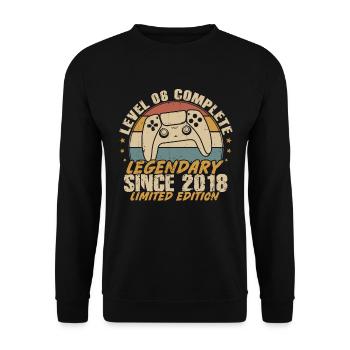 Niveau 6 complète légendaire depuis 2018 - Sweat-shirt Unisexe - noir - Devant - Alina (178cm) & Michal (187cm)