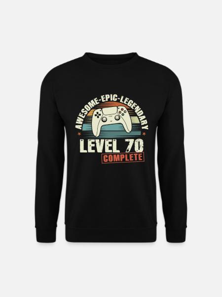 Level 70 Complete Geschenk zum 70. Geburtstag - Unisex Pullover - Schwarz
