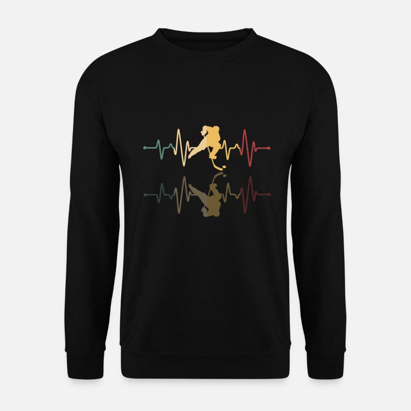 Eishockey Herzschlag - Unisex Pullover - Schwarz