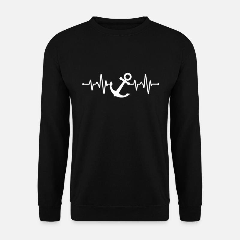 Maritim Herzschlag - Unisex Pullover - Schwarz