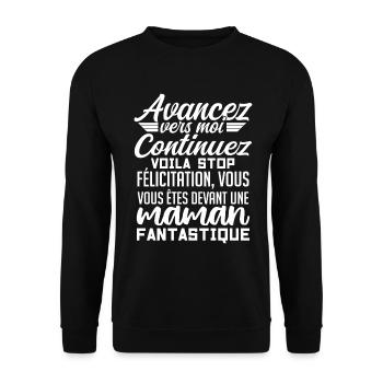 Femme Humour Super Cadeau Pour Maman Marrant Fille - Sweat-shirt Unisexe - noir - Devant - Alina (178cm) & Michal (187cm)