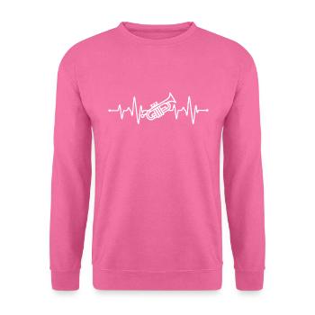 Battement de cœur de la trompette - Sweat-shirt Unisexe - rose - Devant