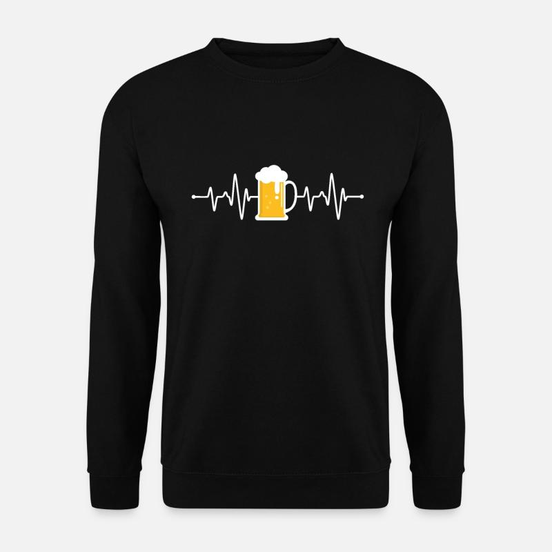 Bier Herzschlag - Unisex Pullover - Schwarz
