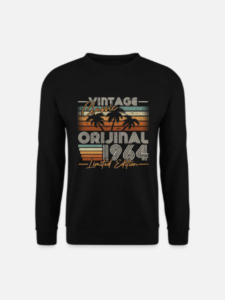 Jahrgang 1964 Geburtstagsgeschenk Jahrgang 1964 - Unisex Pullover - Schwarz