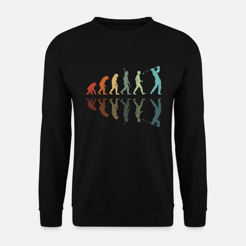 Golf Evolution - Golfer Evolution - Unisex Pullover - Schwarz