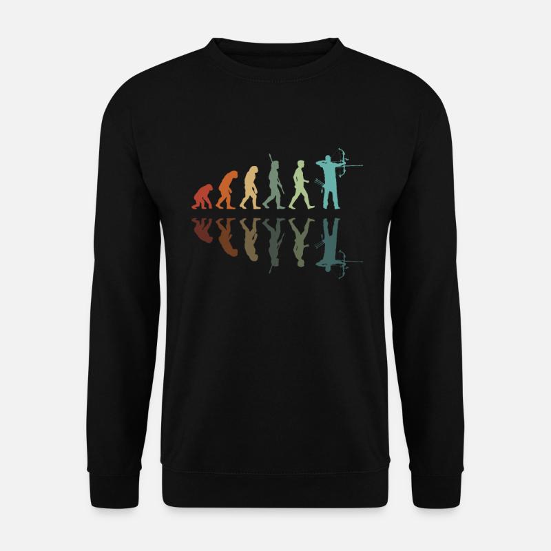 Entwicklung des Bogenschießens - Unisex Pullover - Schwarz