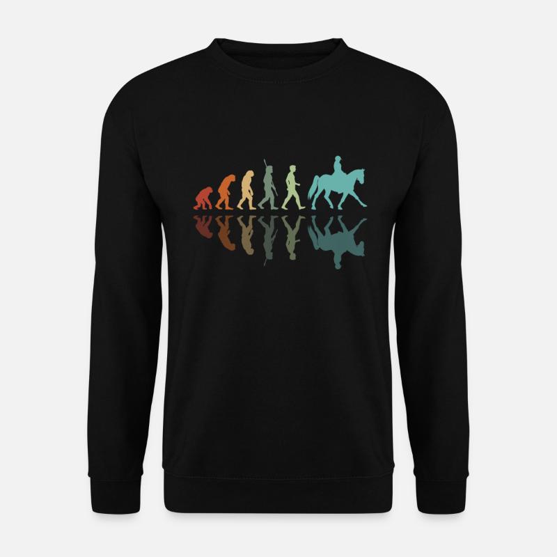 Evolution Reiten - Unisex Pullover - Schwarz