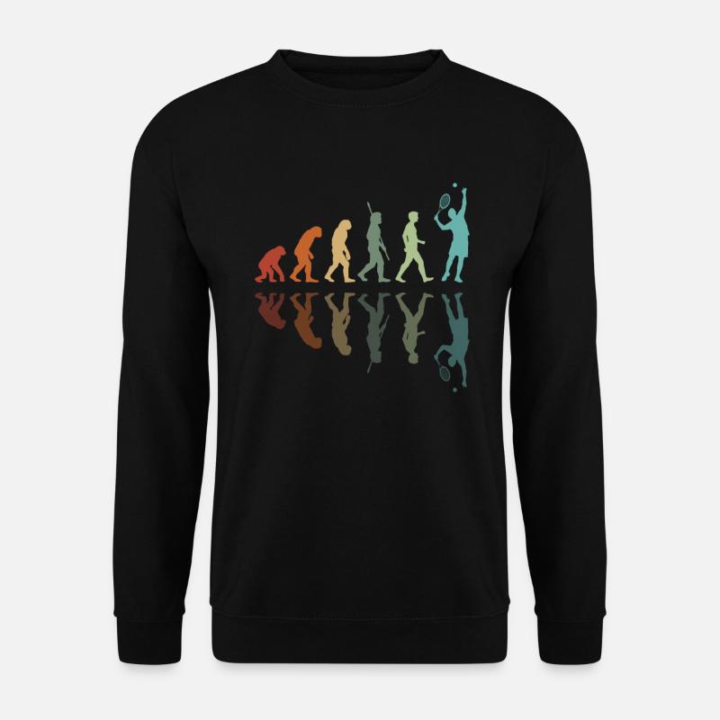 Evolution für Tennisspieler - Unisex Pullover - Schwarz