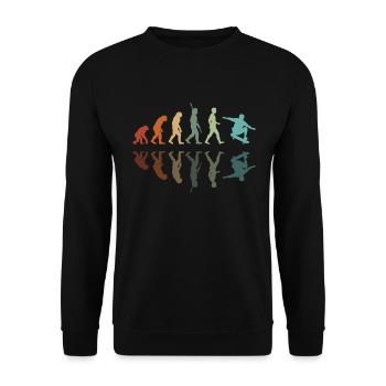 Skater-Evolution - Unisex Pullover - Schwarz - Vorne - Alina (178cm) & Michal (187cm)