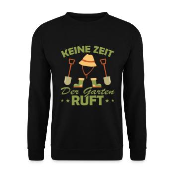 Keine Zeit der Garten ruft - Unisex Pullover - Schwarz - Vorne - Alina (178cm) & Michal (187cm)