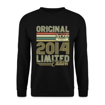 Original 2014 Vintage Rétro Cadeau D'anniversaire - Sweat-shirt Unisexe - noir - Devant - Alina (178cm) & Michal (187cm)