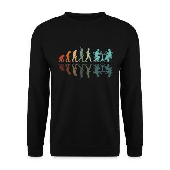 Schach Entwicklung - Unisex Pullover - Schwarz - Vorne - Alina (178cm) & Michal (187cm)