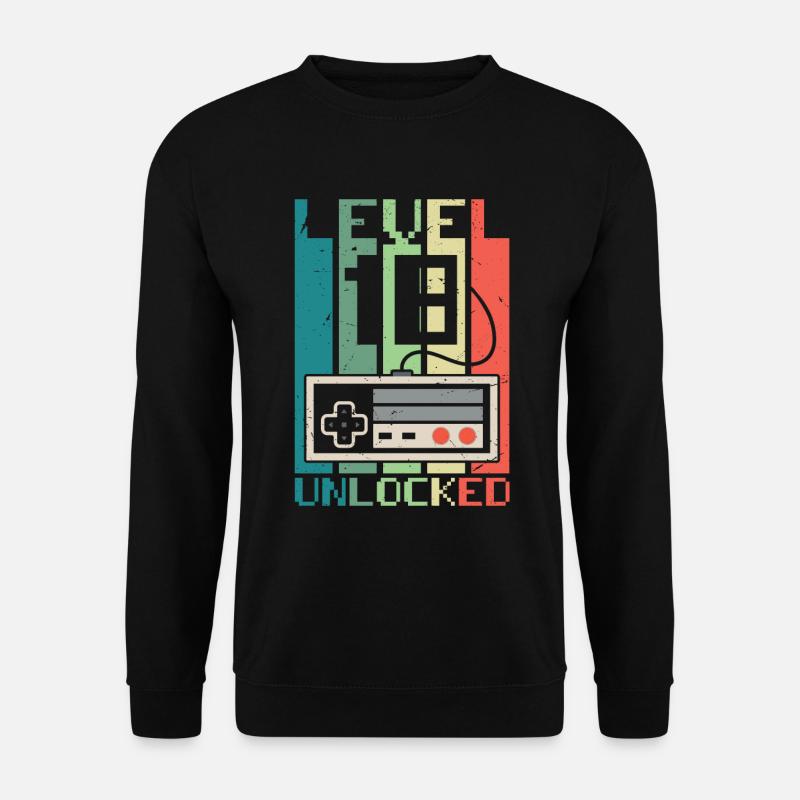 Level 18 freigeschaltet - Unisex Pullover - Schwarz