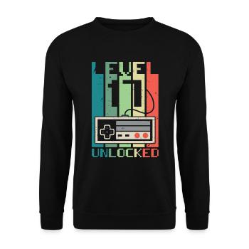 Niveau 17 débloqué - Sweat-shirt Unisexe - noir - Devant - Alina (178cm) & Michal (187cm)