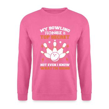 Bowling Team Bowling Ball Designs Bowling Tees - Sweat-shirt Unisexe - rose - Devant