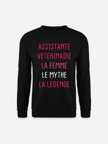 Assistante Veterinaire - Sweat-shirt Unisexe - noir