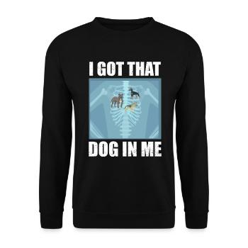 I Got that Dog in Me Xray Meme Funny - Unisex Sweatshirt - black - Front - Alina (178cm) & Michal (187cm)