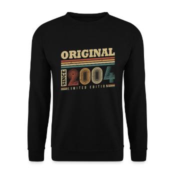 Original depuis 2004 Vintage cadeau d’anniversaire - Sweat-shirt Unisexe - noir - Devant - Alina (178cm) & Michal (187cm)