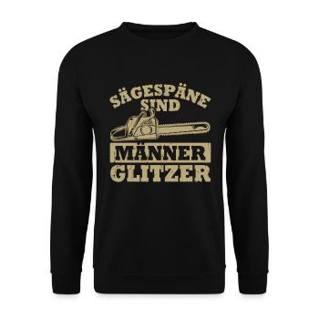 La sciure de bois, c’est le pailleté des hommes - Sweat-shirt Unisexe - noir - Devant - Alina (178cm) & Michal (187cm)