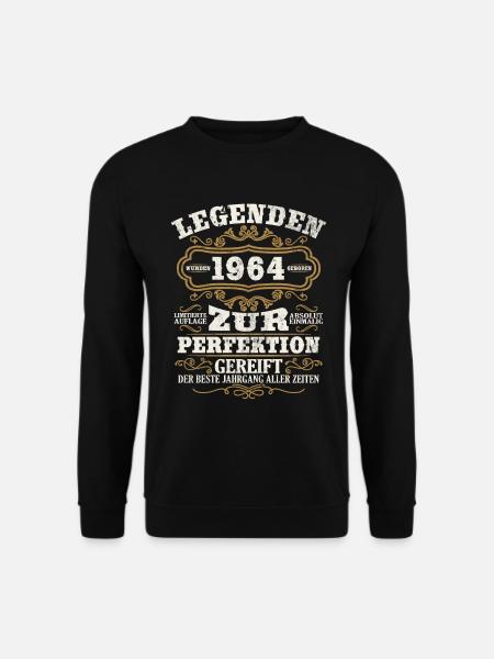 Legenden 1964 Jahrgang Geschenk Geburtstag - Unisex Pullover - Schwarz
