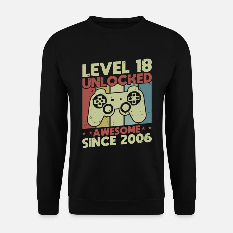 Level 18 Unlocked - Unisex Sweatshirt - black