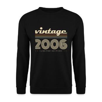 Vintage 2006 rétro Vintage cadeau d’anniversaire - Sweat-shirt Unisexe - noir - Devant - Alina (178cm) & Michal (187cm)
