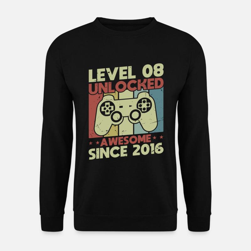 Level 8 Unlocked - Unisex Sweatshirt - black