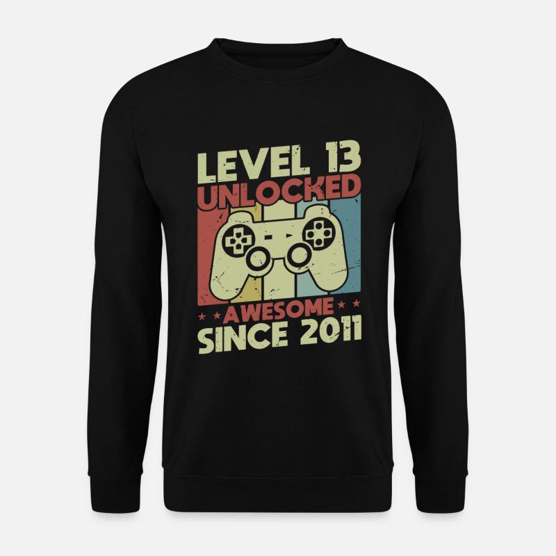 Level 13 freigeschaltet - Unisex Pullover - Schwarz