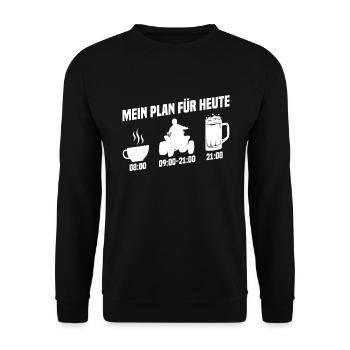 My plan for today Quad - Unisex Sweatshirt - black - Front - Alina (178cm) & Michal (187cm)