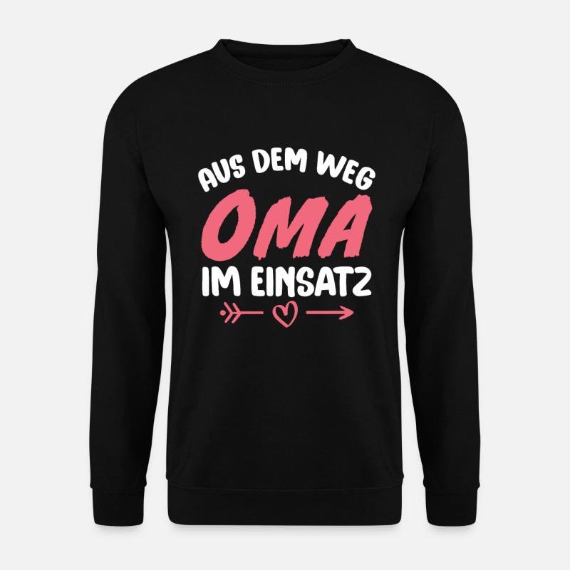 Aus dem weg Oma im einsatz - Unisex Pullover - Schwarz