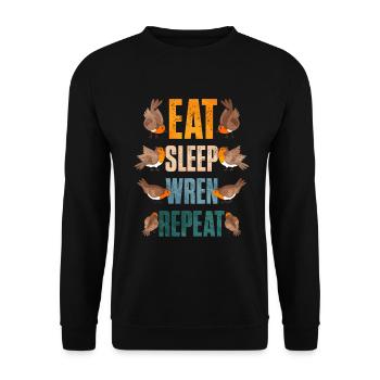 Troglodyte oiseau - Sweat-shirt Unisexe - noir - Devant - Alina (178cm) & Michal (187cm)