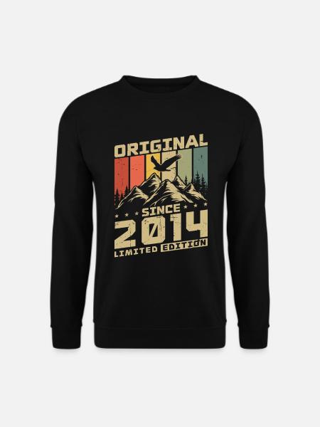 Original 2014 Jahrgang Retro Geburtstag Geschenk - Unisex Pullover - Schwarz