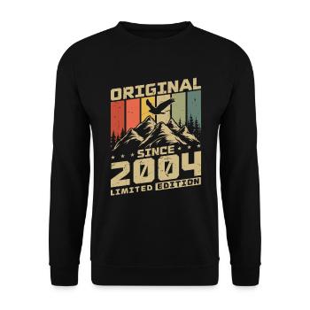 Original 2004 Vintage Retro Birthday Gift - Unisex Sweatshirt - black - Front - Alina (178cm) & Michal (187cm)