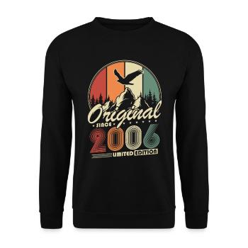 Original 2006 Vintage Retro Birthday Gift - Unisex Sweatshirt - black - Front - Alina (178cm) & Michal (187cm)