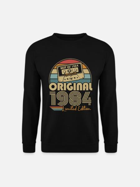 Original 1984 Rétro Vintage Cadeau d'anniversaire - Sweat-shirt Unisexe - noir