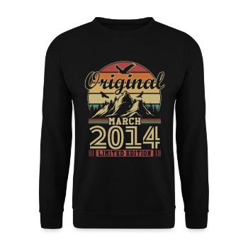 Original March 2014 Vintage Anniversary 2014 - Unisex Sweatshirt - black - Front - Alina (178cm) & Michal (187cm)