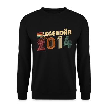 Legendär seit 2014 - Unisex Pullover - Schwarz - Vorne - Alina (178cm) & Michal (187cm)