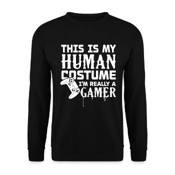 I'm really a gamer - Unisex Sweatshirt - black - Front - Alina (178cm) & Michal (187cm)