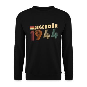 Légendaire depuis 1944 - Sweat-shirt Unisexe - noir - Devant - Alina (178cm) & Michal (187cm)