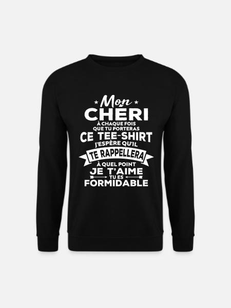 Mein Liebling, ich liebe dich, du bist großartig - Unisex Pullover - Schwarz