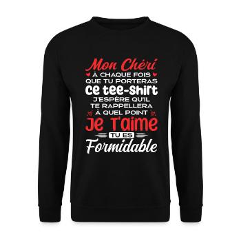My darling I love you you're great - Unisex Sweatshirt - black - Front - Alina (178cm) & Michal (187cm)