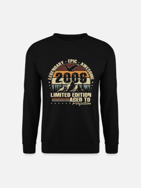 2006 Jahrgang Vintage Geburtstag Geschenk Retro - Unisex Pullover - Schwarz
