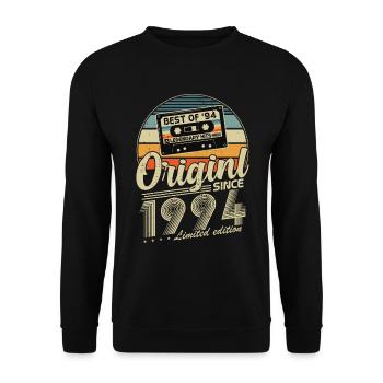Original depuis 1994 cadeau d’anniversaire Vintage - Sweat-shirt Unisexe - noir - Devant - Alina (178cm) & Michal (187cm)