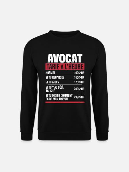 Avocado Stundensatz Humor Geschenkidee - Unisex Pullover - Schwarz