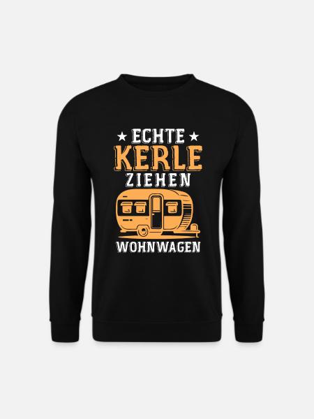 Real guys pull caravan - Unisex Sweatshirt - black